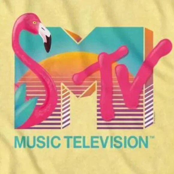 Flamingo Logo MTV Music Fan Graphic T-Shirt 81 - Picture 2 of 5
